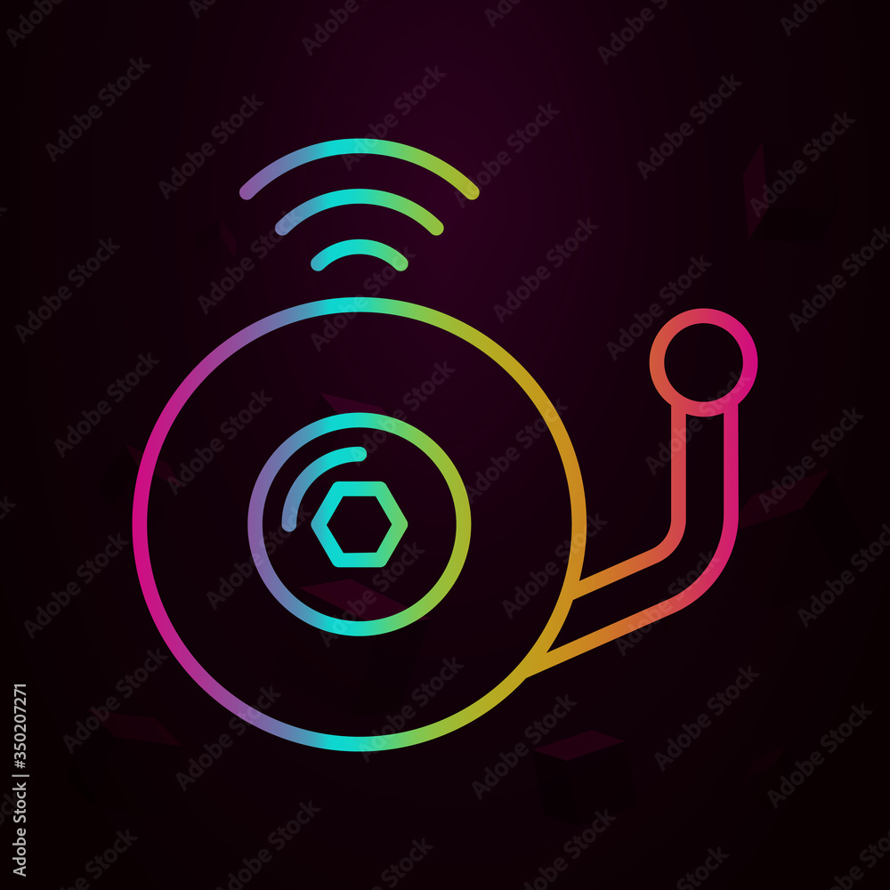 Poster alarm, firefighter nolan icon simple thin line, outline vector of firefighter icons for ui and ux, w