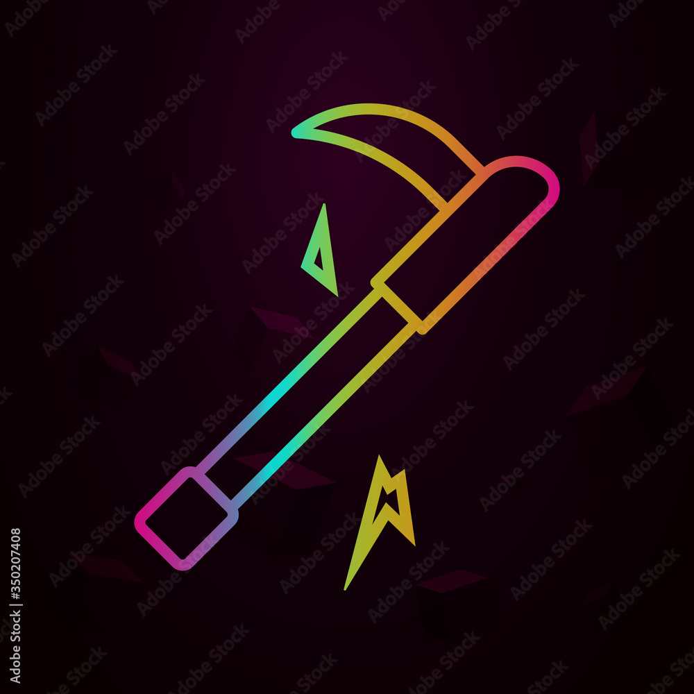Poster hook, firefighter nolan icon simple thin line, outline vector of firefighter icons for ui and ux, we