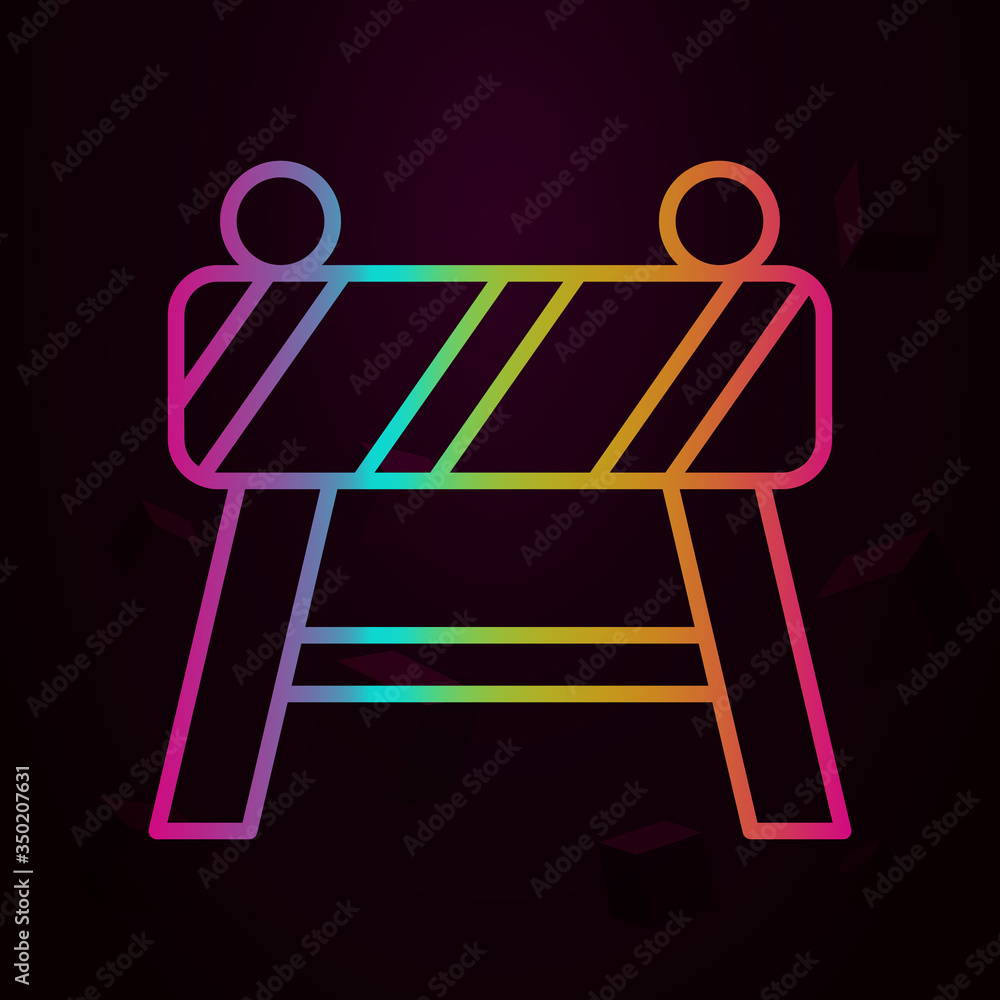 Poster barrier, firefighter nolan icon simple thin line, outline vector of firefighter icons for ui and ux,