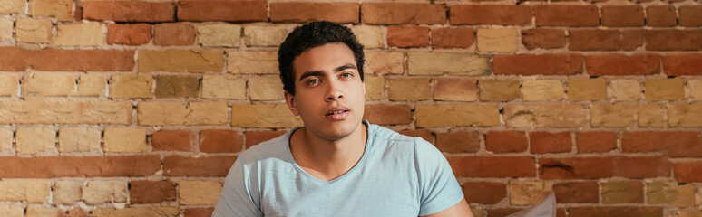 handsome mixed race young man, horizontal concept