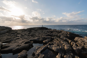 Adventure between rocks and sea in Gozo Malta