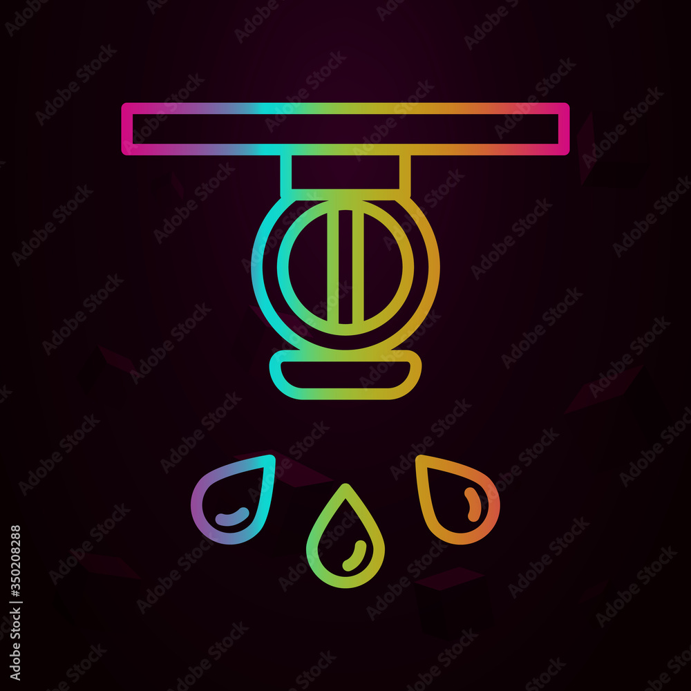 Poster fire, water system nolan icon simple thin line, outline vector of firefighter icons for ui and ux, w