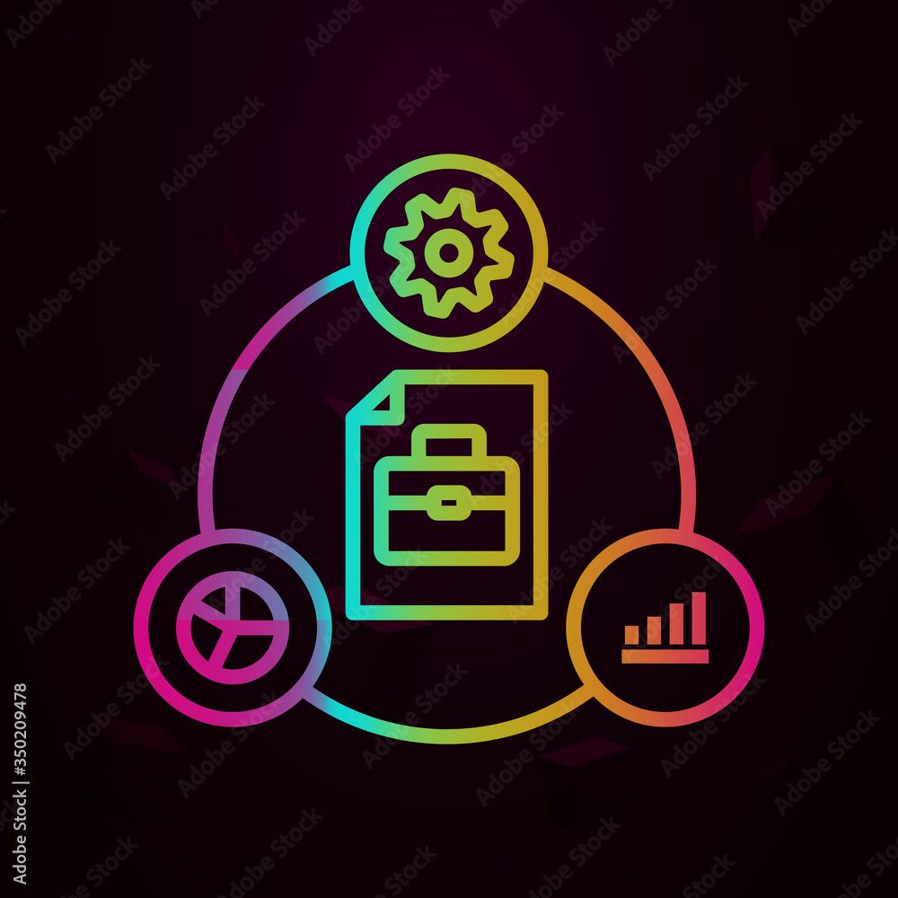 Poster data nolan icon simple thin line, outline vector of future business icons for ui and ux, website or 