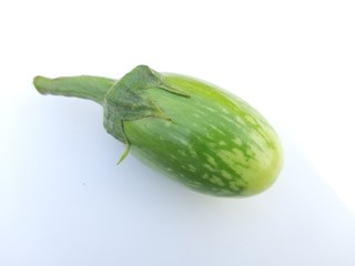 Aubergine eggplant isolated on white background. Eggplant Clipping Path. Quality and best photo for your project.Its other name  eggplant, aubergine. Brinjal  is a plant species in the nightshade fami