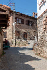 Fototapeta na wymiar Izmir / Odemis Birgi streets and beautiful houses