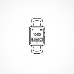 smartwatch line icon. smartwatch isolated line icon