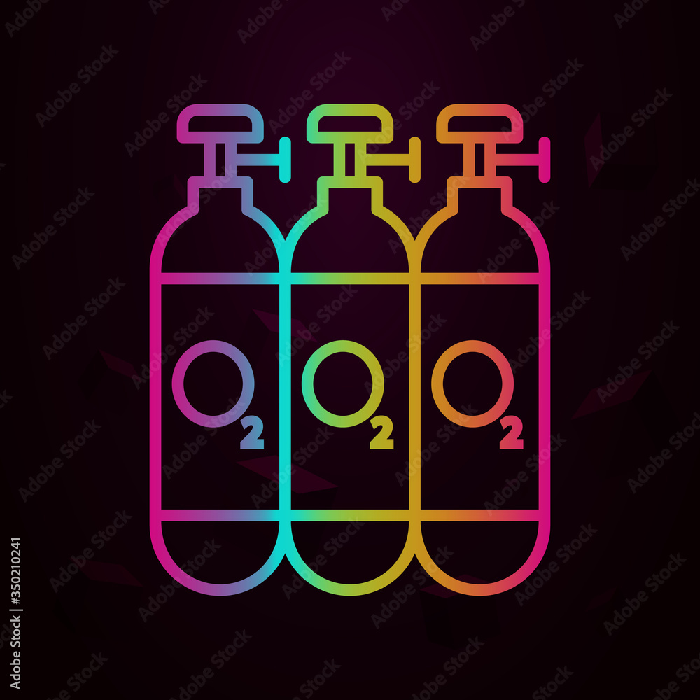 Poster oxygen tank nolan icon simple thin line, outline vector of future business icons for ui and ux, webs
