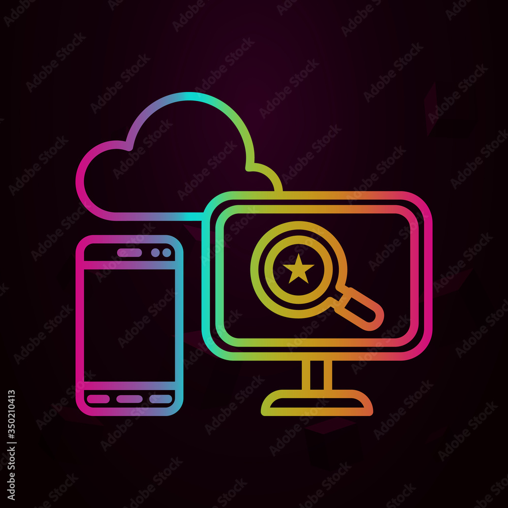 Poster seo nolan icon simple thin line, outline vector of future business icons for ui and ux, website or m
