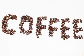 Coffee Beans isolated on white background.