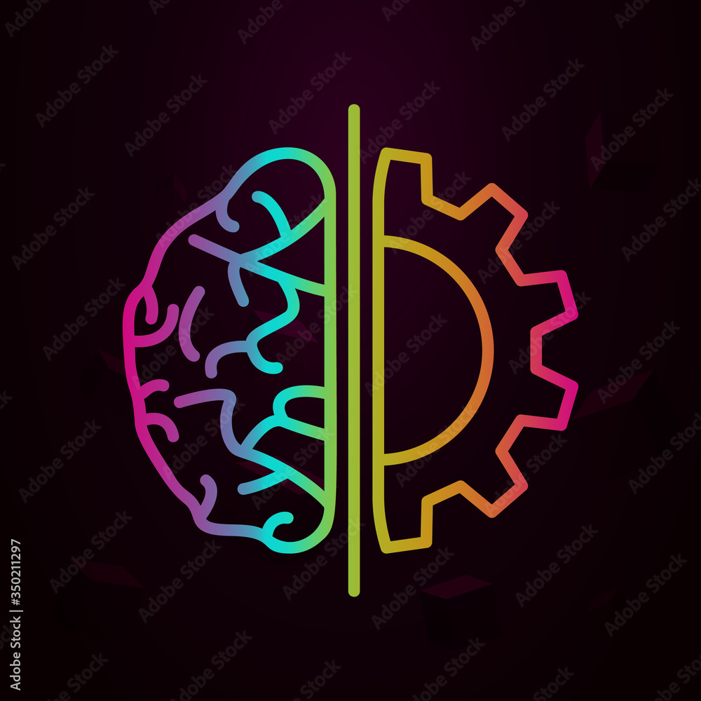 Aufkleber artificial intelligence computer nolan icon simple thin line, outline vector of future business icon