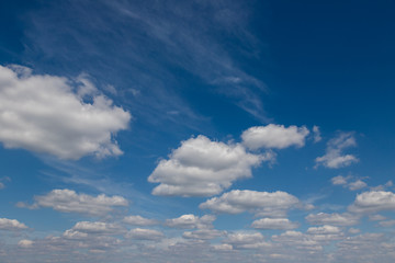 Typical Dutch sky with clouds in a way the Dutch painters used to paint them during the golden era