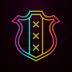 Shield, Holland nolan icon Simple thin line, outline vector of Holland icons for ui and ux, website or mobile application