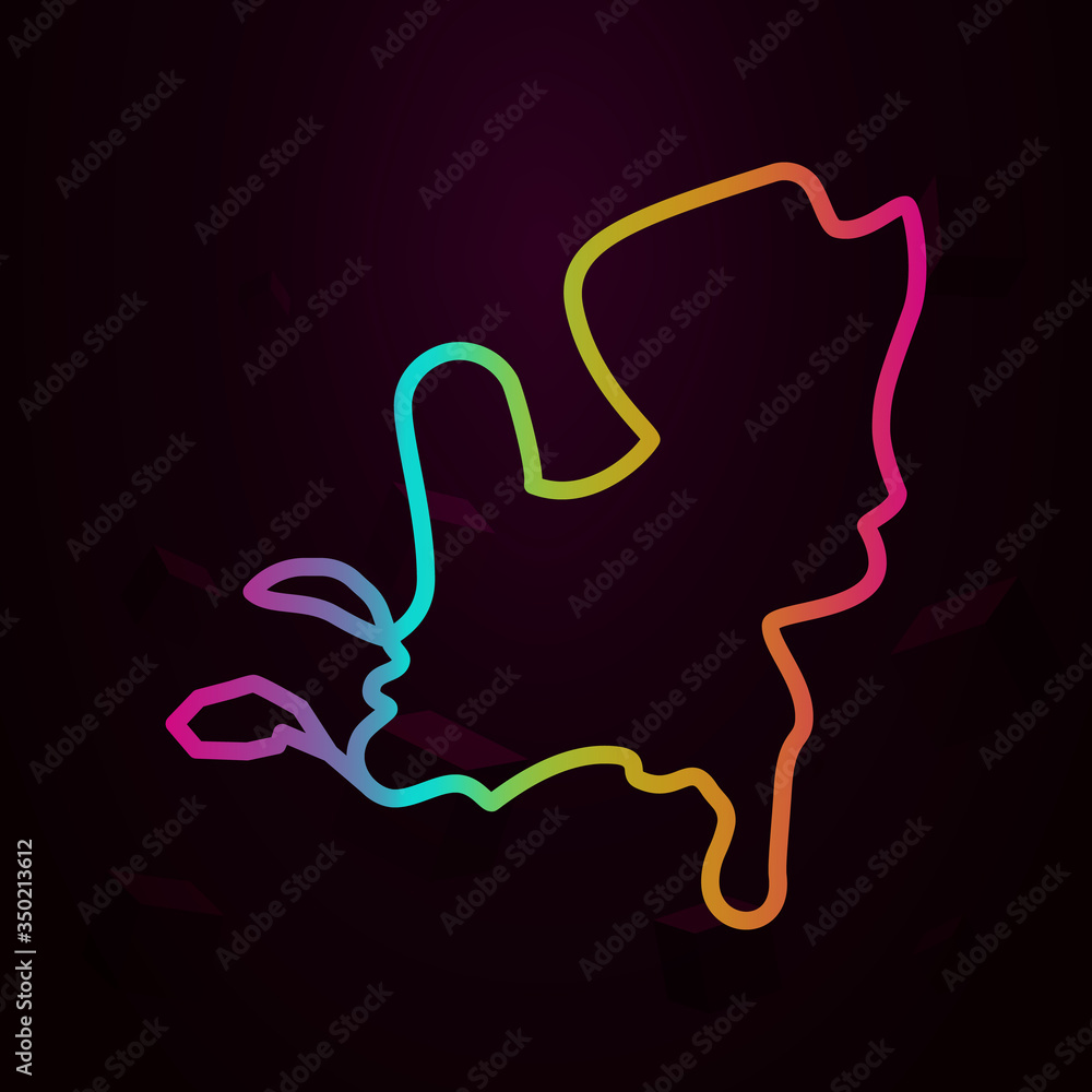 Poster netherlands map nolan icon simple thin line, outline vector of holland icons for ui and ux, website 