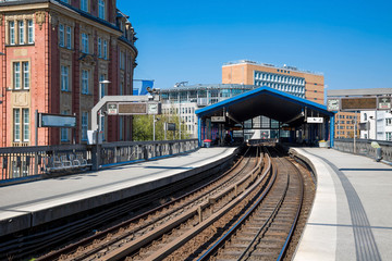 Fototapeta premium U-Bahn Haltestelle Rödigsmarkt / Hamburg