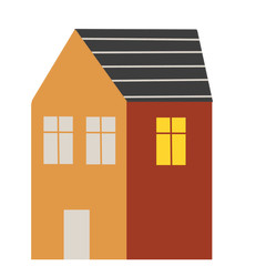 Tiny houses. Paper cut style. Flat design. Hand drawn trendy illustration.