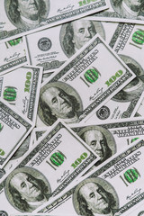 Background with money american hundred dollar bills