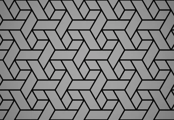 Behang Grijs Het geometrische patroon met lijnen. Naadloze vectorachtergrond. Zwarte en grijze textuur. Grafisch modern patroon. Eenvoudig rooster grafisch ontwerp