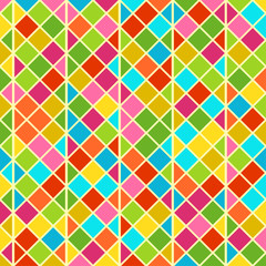 Harlequin vintage or argyle seamless pattern. Vector texture of rhombuses
