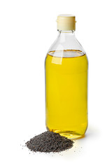 Bottle with black poppy seed oil