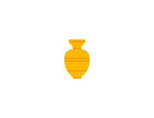 Funeral urn vector flat icon. Isolated pot, urn emoji illustration 