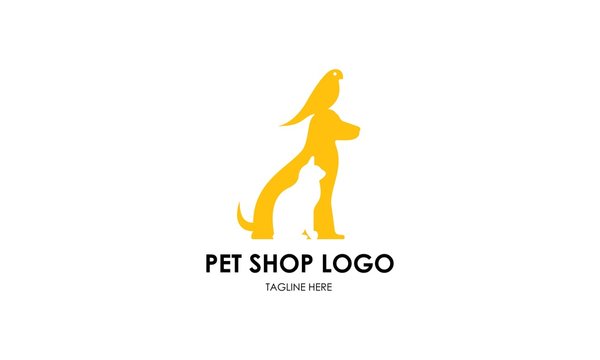 Business pet shop or pet care illustration logo 