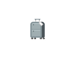 Luggage vector flat icon. Isolated travel luggage emoji illustration 