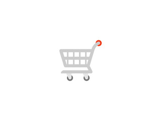 Shopping Cart vector flat icon. Isolated online shopping cart emoji illustration 