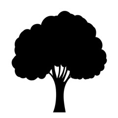 vector isolated on white background tree silhouette