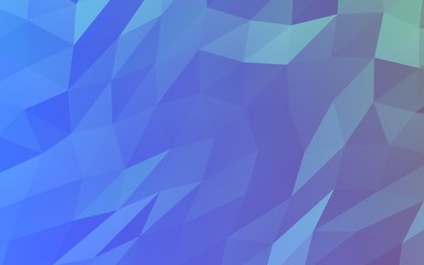 Abstract triangle geometrical blue background. Geometric origami style with gradient. 3D illustration