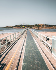 Bridge to Granite Island in Victor Harbor in South Australia, Australia