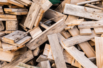 Fondo de residuos de madera de paleta, basura de madera