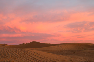 Fototapeta na wymiar Desert in Morocco - merzouga.