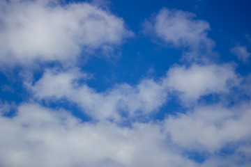 Blue sky clouds background. Beautiful landscape with clouds on sky