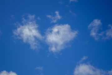 Blue sky clouds background. Beautiful landscape with clouds on sky