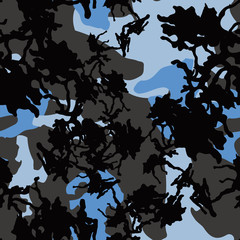 Urban camouflage of various shades of grey, blue and black colors © Ko_Te