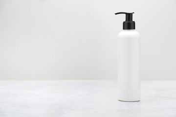 White shampoo bottle blank mockup