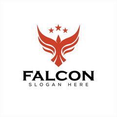 The falcon designs logo is simple and elegant
