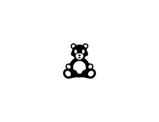 Teddy Bear vector flat icon. Isolated bear toy emoji illustration 