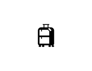 Luggage vector flat icon. Isolated travel luggage emoji illustration