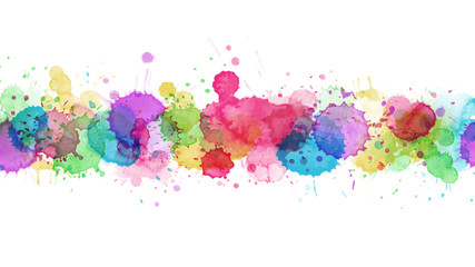 Modern template design with Multicolored splash watercolor blot