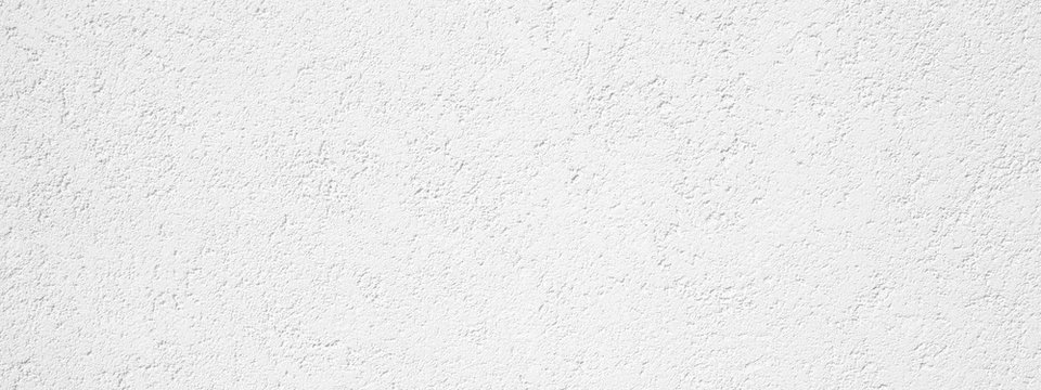 White painted rough plaster facade texture background banner panorama 