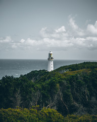 Fototapeta na wymiar Lighthouse in Cape Otway at Great Ocean Road, Australia