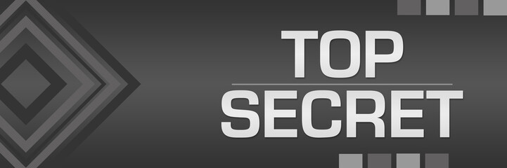 Obraz premium Top Secret Dark Grey Squares Borders Horizontal 