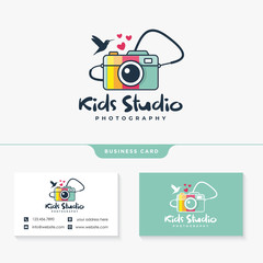 Kids Photography Logo Design Template