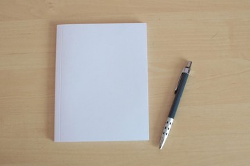 notebook on a white background in the room covid