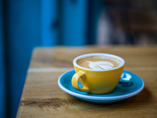 Cup of coffee over a table