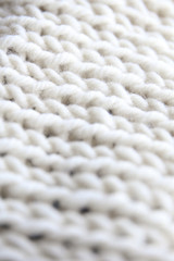 Detail of the handmade knitting texture