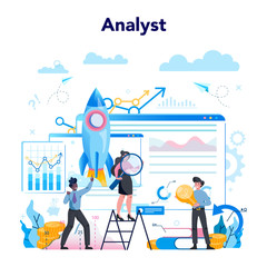 Business analyst concept. Business strategy and project