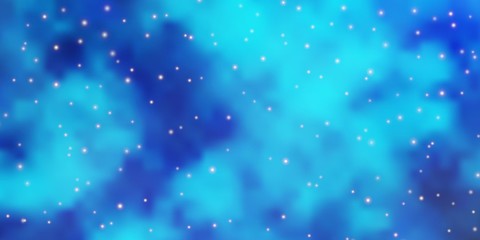 Naklejka na ściany i meble Light BLUE vector background with colorful stars. Colorful illustration in abstract style with gradient stars. Pattern for websites, landing pages.