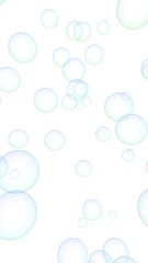 Light blue colored background with purple bubbles. Wallpaper, texture purple balloons. 3D illustration